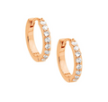 Ellani Silver Rose Gold Plated Hoop Earrings / E512R