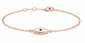 Silver - Rose Gold Plated Evil Eye Bracelet