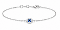 Small Silver Evil Eye Bracelet