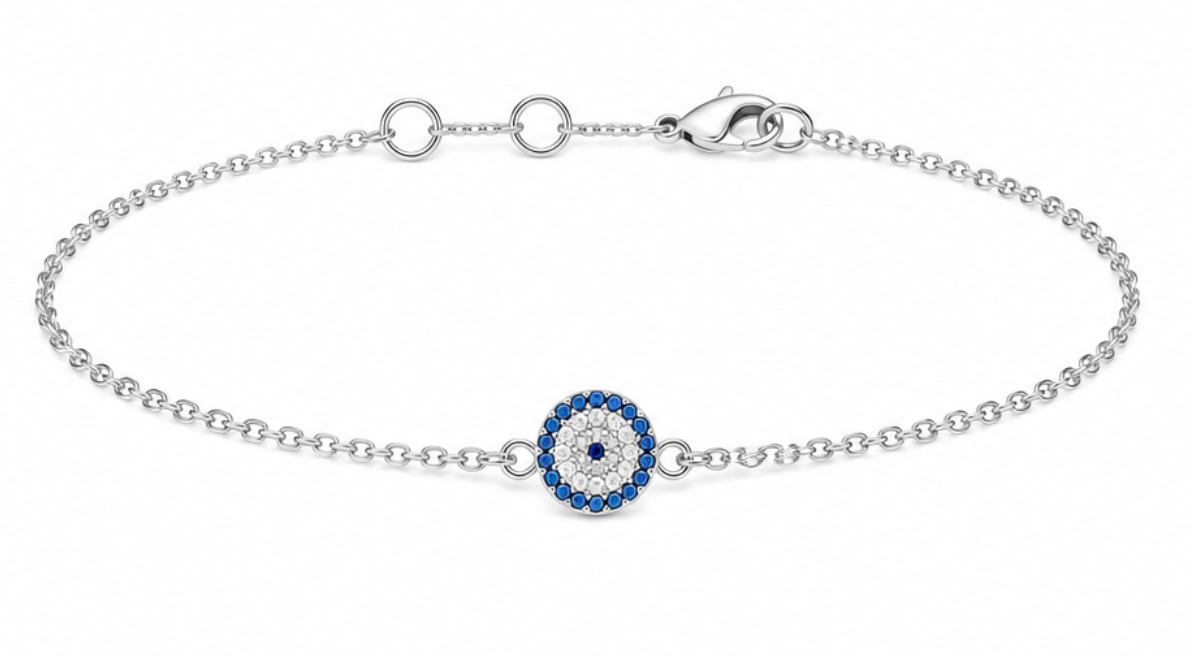 Silver Evil Eye Bracelet