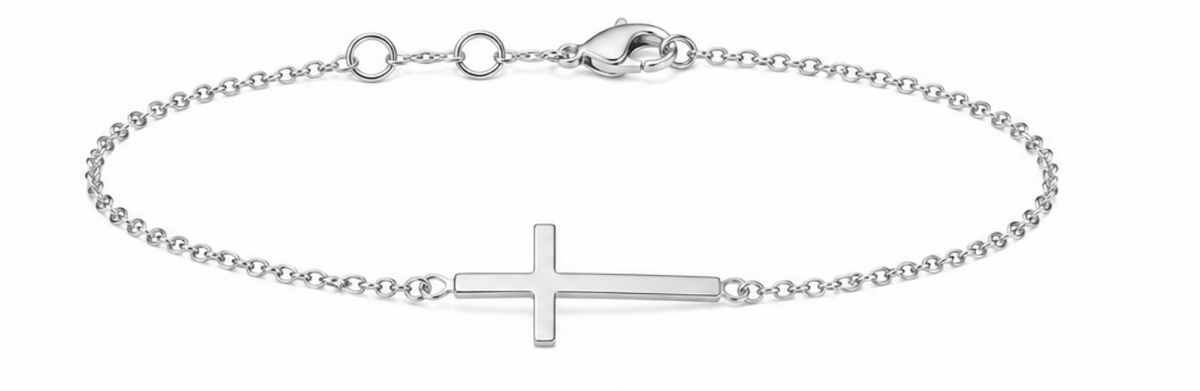 Silver Cross Bracelet