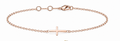 Silver - Rose Gold Plated Small Cross Bracelet