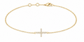 Silver - Gold Plated Cross Bracelet