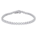 Sterling Silver CZ Round Tennis Bracelets