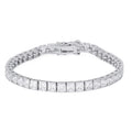 Sterling Silver CZ Square Tennis Bracelet