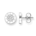 TH1547CZ/ Thomas Sabo Round White Pave CZ Stud Earrings