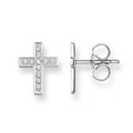 TH1880CZ/ Thomas Sabo Cross Pave CZ Stud Earrings
