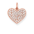 TLBPE0022CZR Thomas Sabo Engravable Pave CZ RGP Heart Pendant