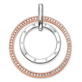 TPE655CZR/ Thomas Sabo Double Circle CZ RGP Pendant