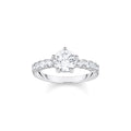 THOMAS SABO Heritage Glam Solitaire Ring with White Zirconia Stones