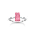 THOMAS SABO Ring with pink mini sized Goldbears and zirconia