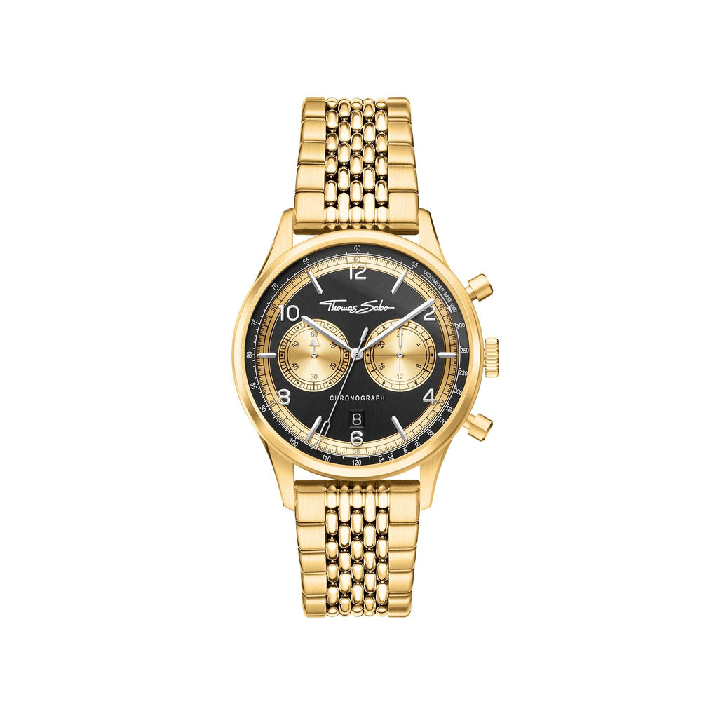 TWA0376/ Thomas Sabo Rebel At Heart Gold Stainless Steel Chronograph Men's Watch