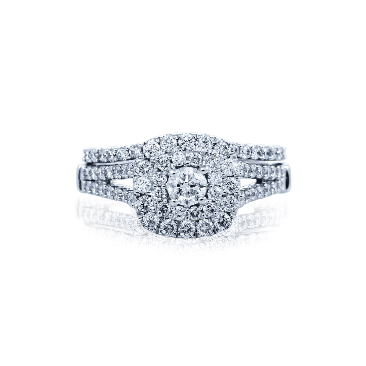 Verve 10K Engagement Ring with Wedding Band