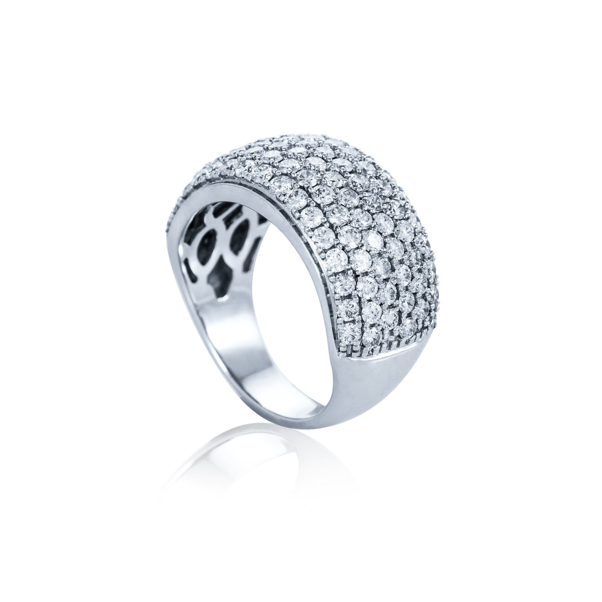 Verve 10K White Gold Diamond Dress Ring