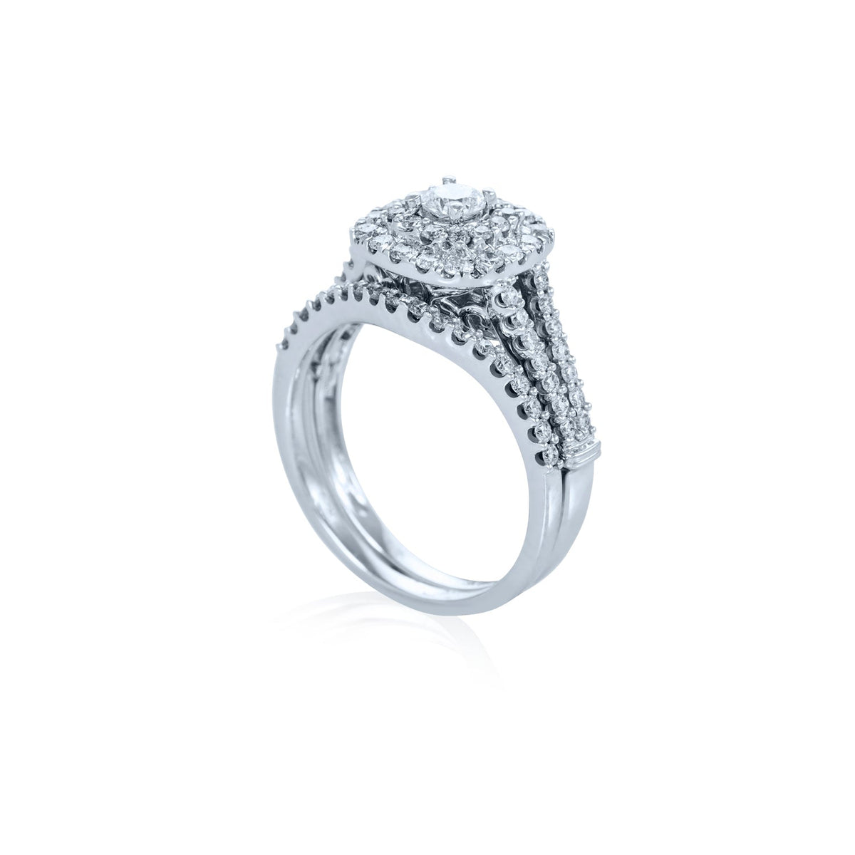 Verve 10K Engagement Ring with Wedding Band
