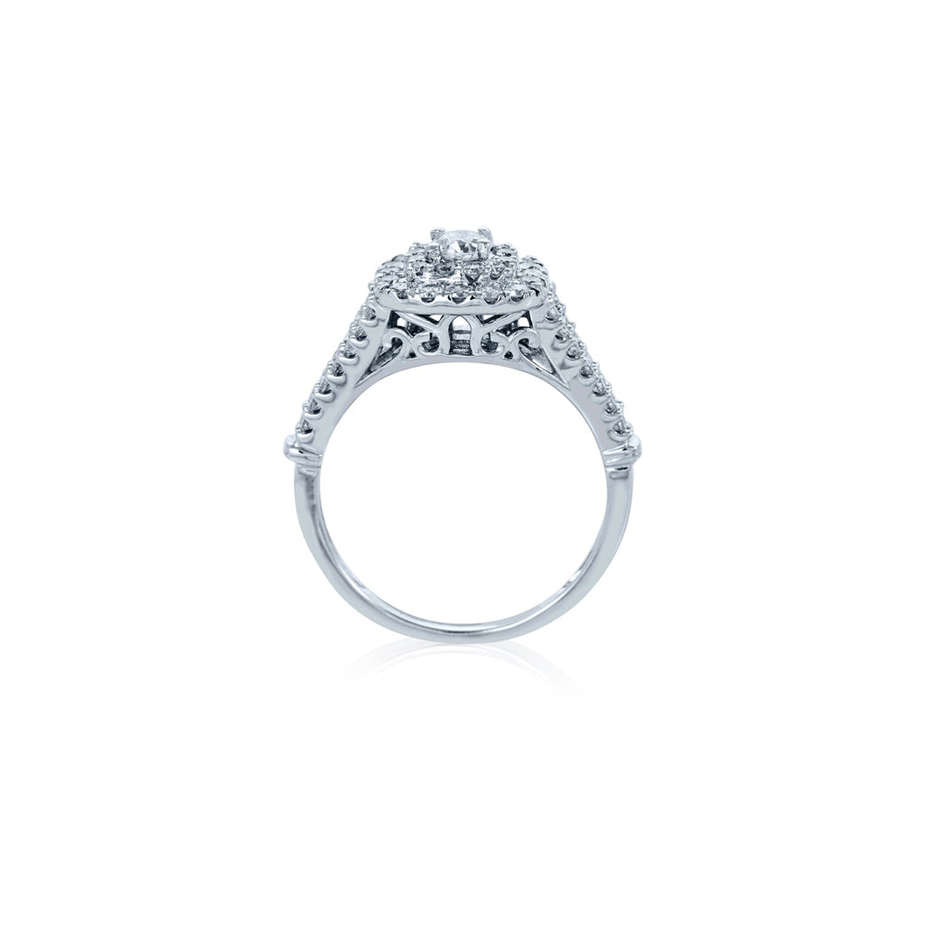 Verve 10K Engagement Ring with Wedding Band