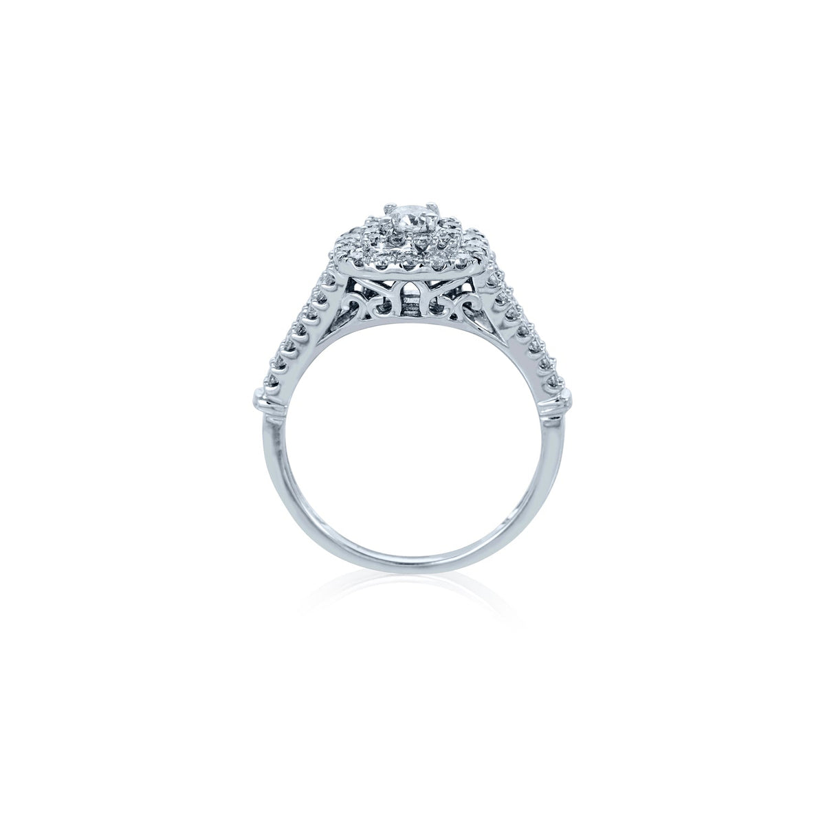 Verve 10K Engagement Ring with Wedding Band