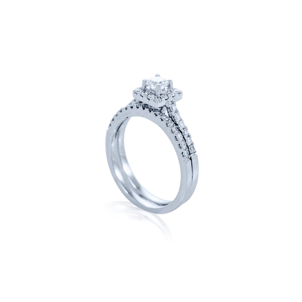 Verve 14K Engagement Ring with Wedding Band