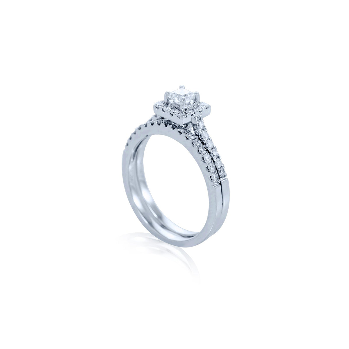 Verve 14K Engagement Ring with Wedding Band