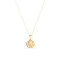 Verve circle pendant necklace with cubic zirconium