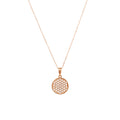Verve circle pendant necklace with cubic zirconium
