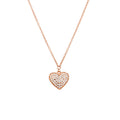 Verve heart pendant necklace with cubic zirconium