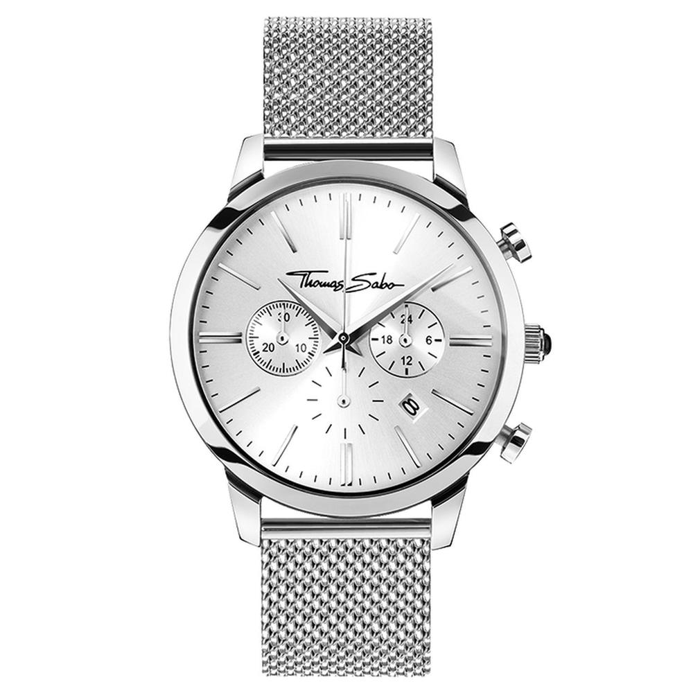 TWA0244/ THOMAS SABO REBEL SPIRIT CHRONO MESH SILVER MENS WATCH