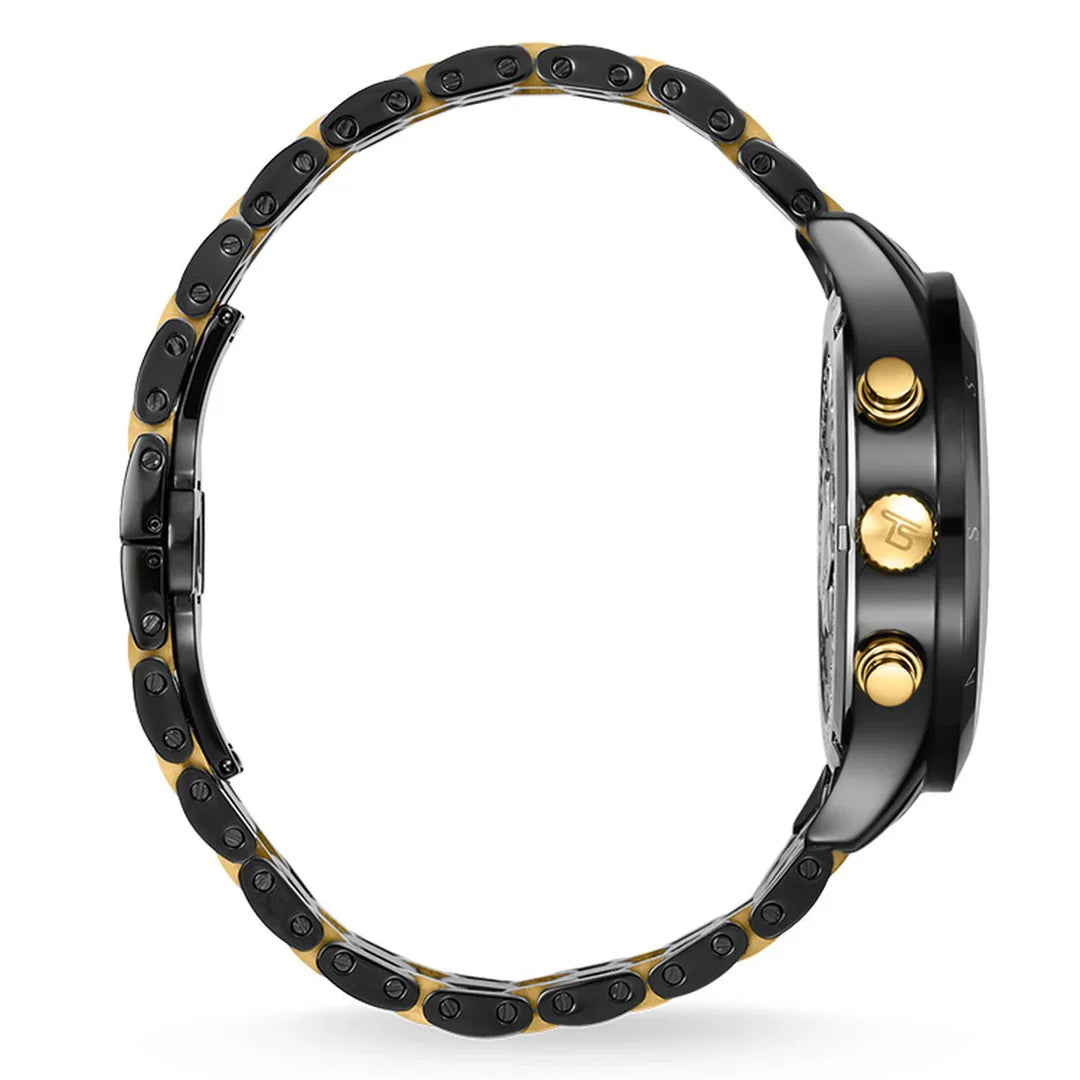TWA0264/ THOMAS SABO REBEL URBAN BLACK BICO GOLD MENS WATCH