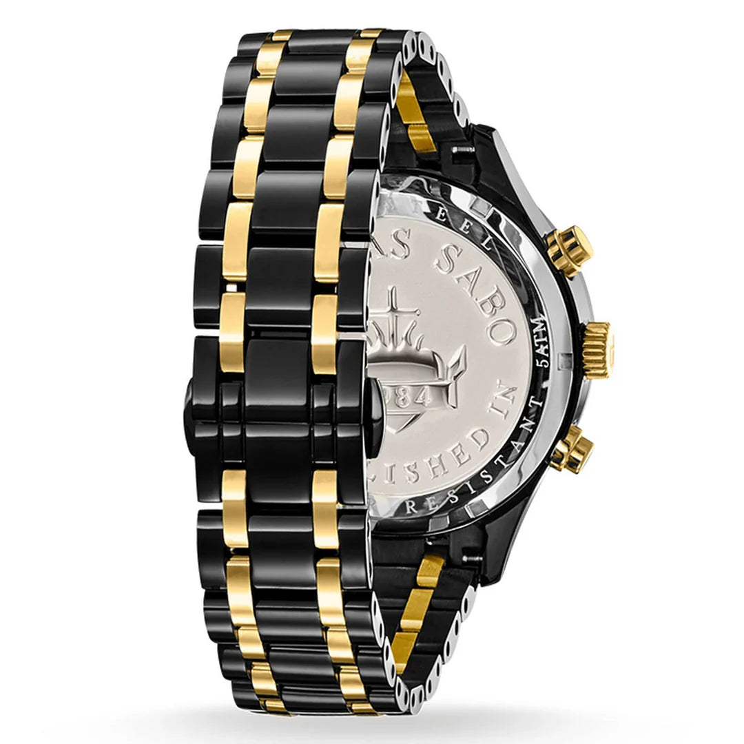 TWA0264/ THOMAS SABO REBEL URBAN BLACK BICO GOLD MENS WATCH