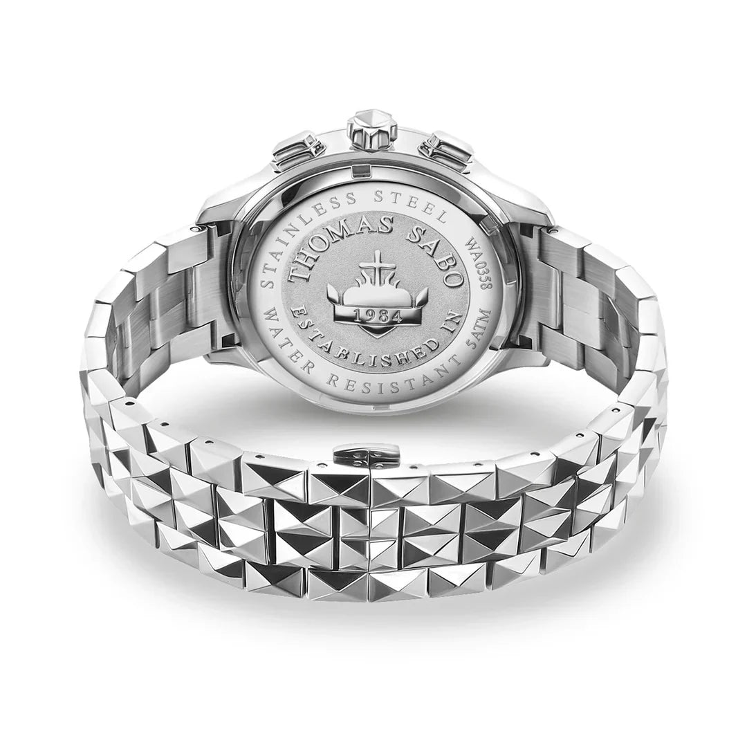 TWA0358/ Thomas Sabo Rebel At Heart Chronograph Silver Black Mens Watch