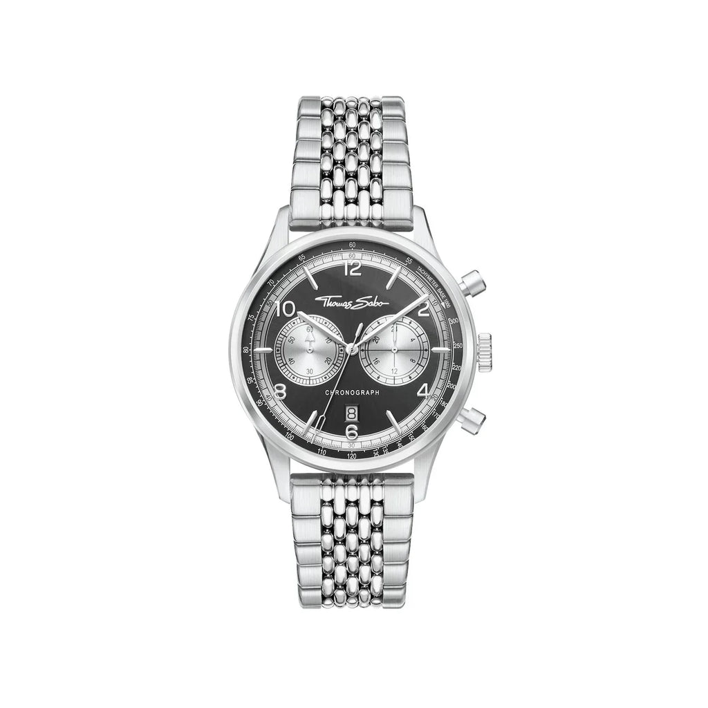 TWA0375/Thomas Sabo Rebel At Heart Silver Stainless Steel Chronograph Men's Watch