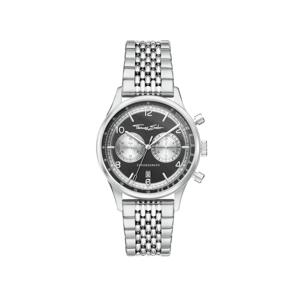 TWA0375/Thomas Sabo Rebel At Heart Silver Stainless Steel Chronograph Men's Watch