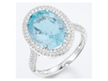 18KW Aquamarine Diamond Ring