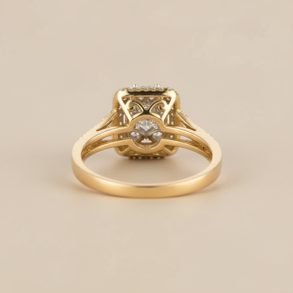 Verve 10K Bridal set/engagement ring with wedding band