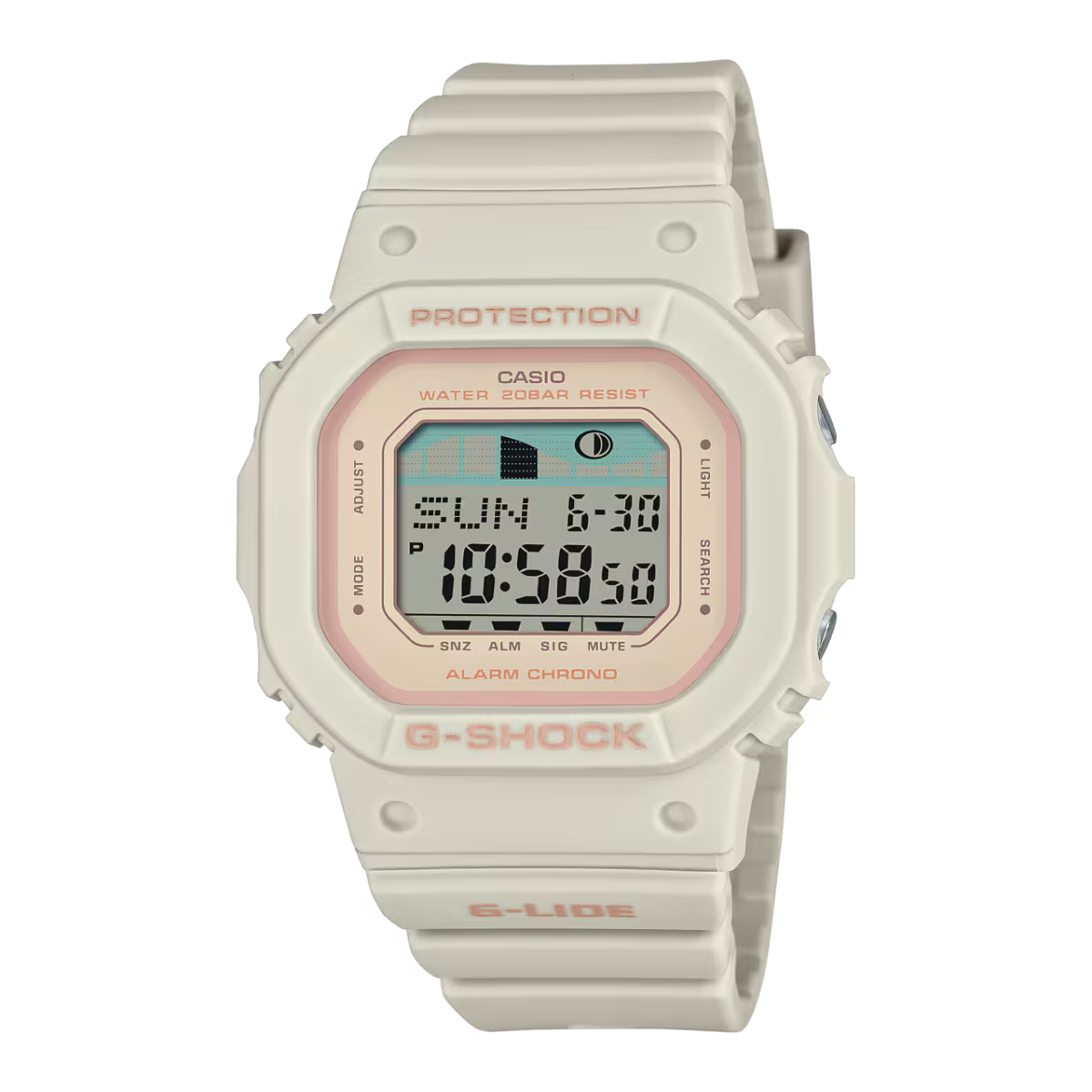 Casio G-Shock Digital Watch – Off-White Resin Strap / GLX-S5600-7DR